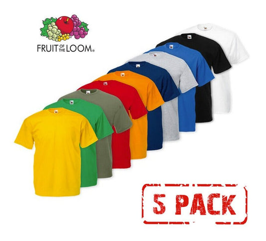 Herren Fruit Of The Loom T-Shirts Kurzarm 5 Stück